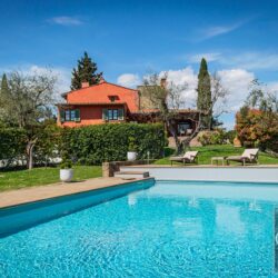Beautiful red country villa with pool and annexes for sale near Florence, Tuscany (2)